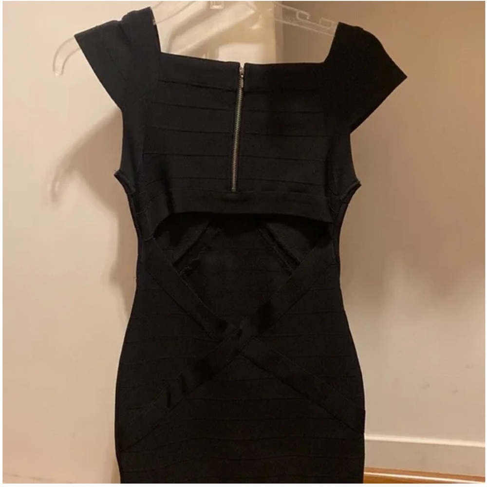 Elegant Black Bandage Dress - Picture 5 of 9